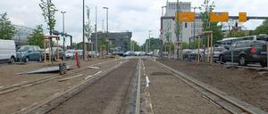 Wüste vor dem Hauptbahnhof. 2015 soll sie hier die Straßenbahn fahren.