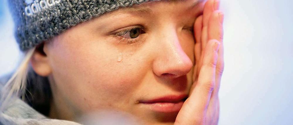 Tränen lügen nicht. Miriam Gössner wäre gern in Sotschi an den Start gegangen.