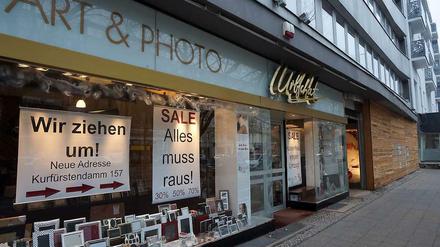 Neubeginn. „Art &amp; Photo Urbschat“ muss am Ku’damm schließen, der Räumungsverkauf läuft. Der Ersatzstandort ist nur 13 Hausnummern entfernt.