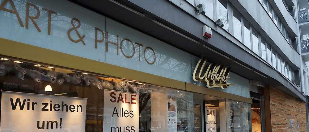 Neubeginn. „Art &amp; Photo Urbschat“ muss am Ku’damm schließen, der Räumungsverkauf läuft. Der Ersatzstandort ist nur 13 Hausnummern entfernt.