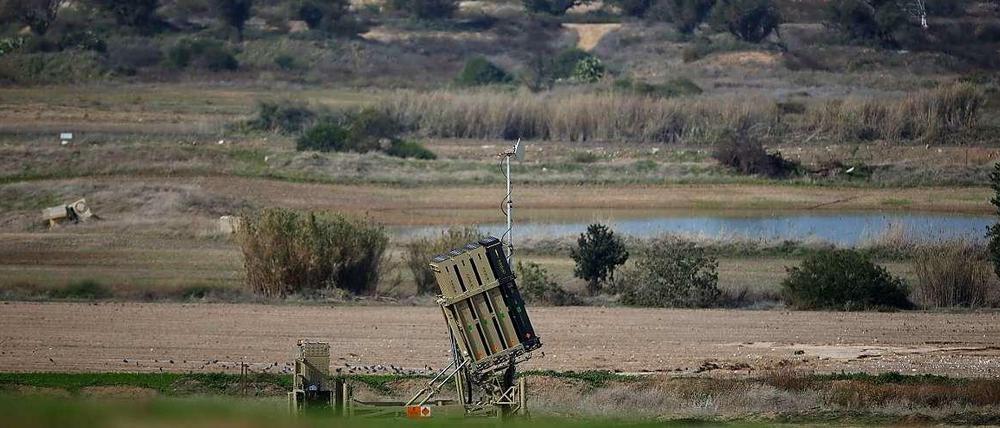 Eine Raketen-Abwehrposition außerhalb von Ashkelon.