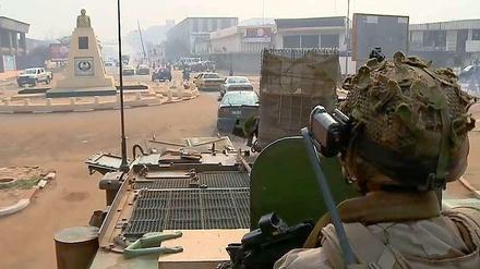 Französische Streitkräfte Ende Dezember in Zentralafrika.