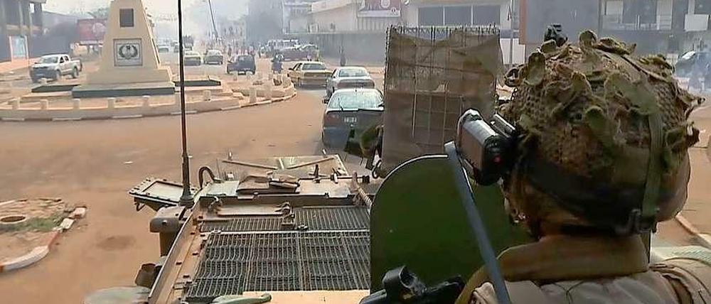 Französische Streitkräfte Ende Dezember in Zentralafrika.
