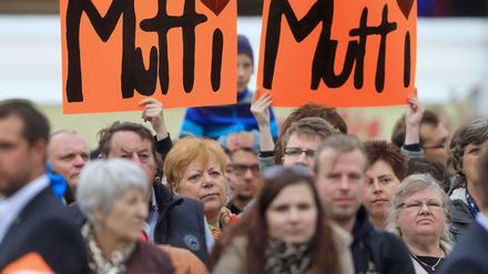 Alles für die Mutti, alles für den Club: Merkel-Anhänger auf einer CDU-Veranstaltung