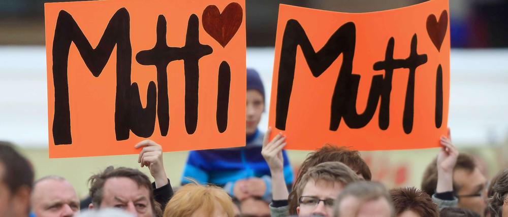 Alles für die Mutti, alles für den Club: Merkel-Anhänger auf einer CDU-Veranstaltung