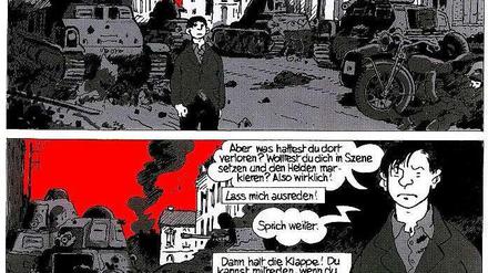 Dialog mit dem Vater: Zwei Panels aus dem Buch von Jacques Tardi. 