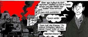 Dialog mit dem Vater: Zwei Panels aus dem Buch von Jacques Tardi. 