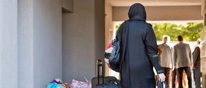 Syrische Bürgerkriegsflüchtlinge bei ihrer Ankunft in Deutschland.