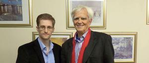 Edward Snowden und Hans-Christian Ströbele