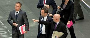 Die Spitzen der Arbeitsgruppe Innen bei den Koalitionsverhandlungen.