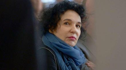 Suhrkamp-Verlegerin Ulla Unseld-Berkewicz sitzt am 1. Oktober in einem Saal des Amtsgerichts Charlottenburg inBerlin bei einem Berichts- und Prüfungstermin zum Insolvenzverfahren Suhrkamp Verlag. 