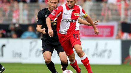 Union vor Cottbus: Torsten Mattuschka und Ivica Banovic.