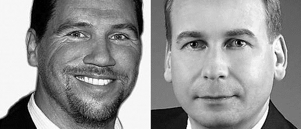 Die Vorstandsmitglieder von Berlin leuchtet: Carsten Kollmeier (links) und Uwe Timm (rechts)