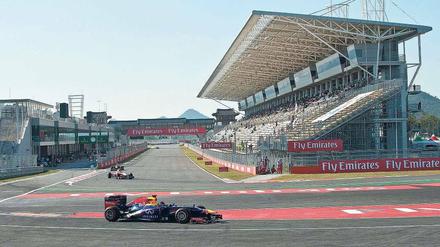 Noch Plätze frei. Die Formel 1 interessiert in Yeongam kaum jemanden. Foto: AFP