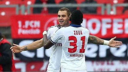 Gladbeck ist back: Pierre-Michel Lasogga traf beim 5:0 gegen Nürnberg dreimal.