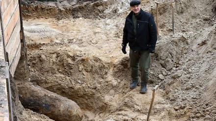 Da ist das Ding. Diese Bombe wurde in Schmargendorf entdeckt.