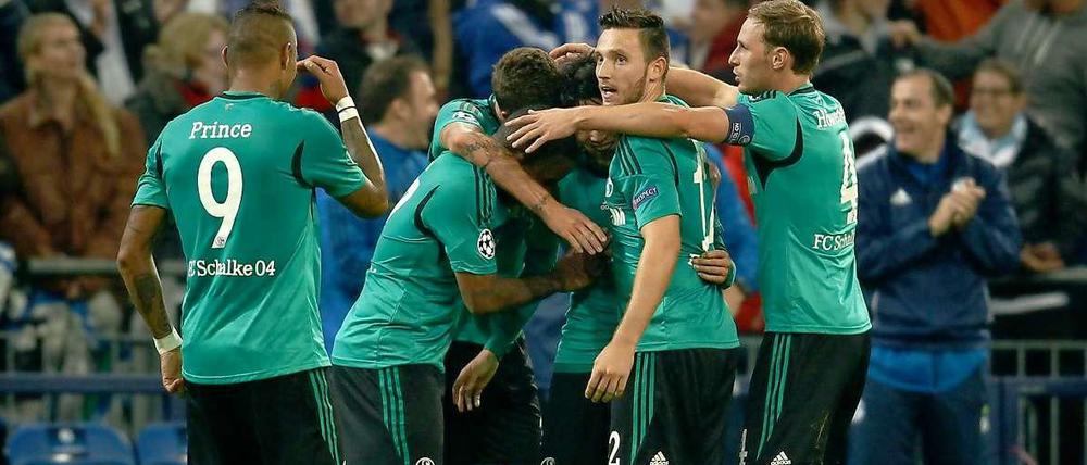 Jubel-Schalker unter sich.