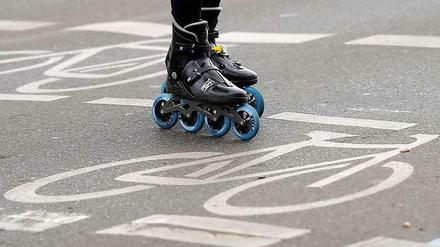 Am ersten Tag des 40. Berlin-Marathons fuhren die Skater um die Wette. 