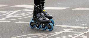 Am ersten Tag des 40. Berlin-Marathons fuhren die Skater um die Wette.