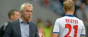 Bert van Marwijk bei seinem Debüt als HSV-Trainer
