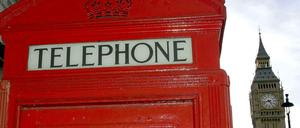 Rote Telefonzelle in London.