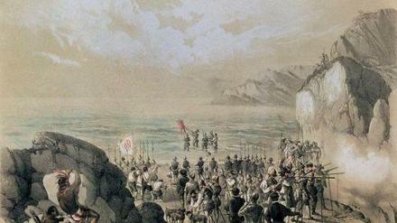 Den Pazifik erreichten - anders als auf dem Bild - nur 27 Spanier.