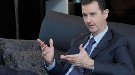 Syriens Präsident Baschar al Assad will von einem Chemiewaffeneinsatz gegen die eigene Bevölkerung nichts wissen.