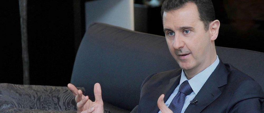 Syriens Präsident Baschar al Assad will von einem Chemiewaffeneinsatz gegen die eigene Bevölkerung nichts wissen.
