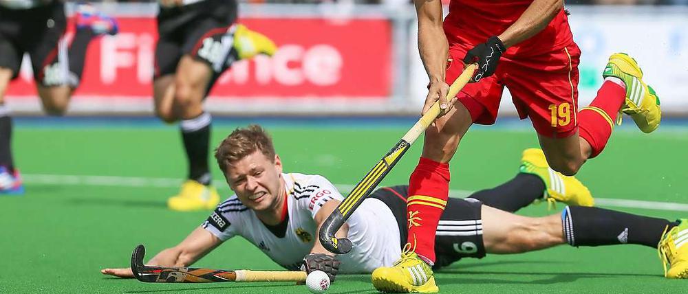Pechvogel der EM. Martin Häner (unten) erlitt einen Handbruch.