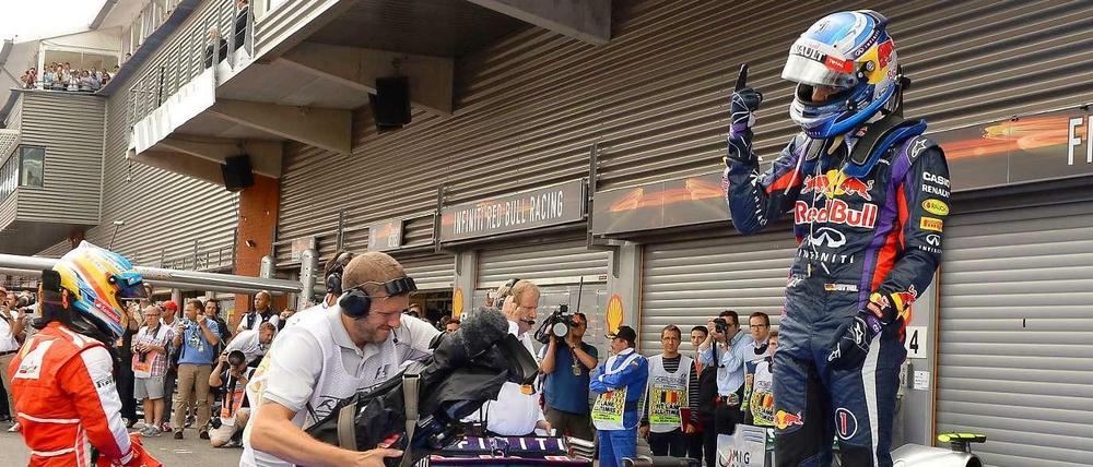 Von Startplatz zwei zum nächsten Sieg. Formel-1-Weltmeister Sebastian Vettel.