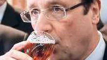Präsident mit Bier.