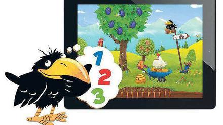 Zahlenrabe. Das Spiel des Herstellers Exozet soll Kinder ab vier Jahren beim Rechnen unterstützen. 