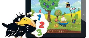 Zahlenrabe. Das Spiel des Herstellers Exozet soll Kinder ab vier Jahren beim Rechnen unterstützen.