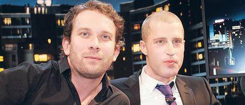 Rampensäue. Der Produzent und sein talkender Moderator: Christian Ulmen (links) und Benjamin von Stuckrad-Barre sind befreundet. Gemeinsam auf die Showbühne wollen sie aber lieber nicht. Foto: dpa