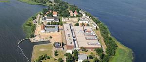 Luftbild der Insel Riems