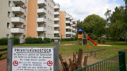 Auf diesem Spielplatz sind die Kinder aus dem nahen Flüchtlingswohnheim nicht willkommen.