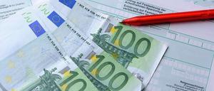 Einkommenssteuererklärungsformular.