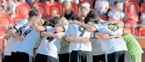 Eingeschworen. Die deutsche Mannschaft fühlt sich bei der EM angekommen.