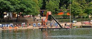 Das Strandbad Lübars am Tag nach dem Unglück.