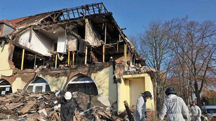 Das zerstörte Haus des NSU-Trios. Hier lebte auch die 89-jährige Tante der Zeugin.