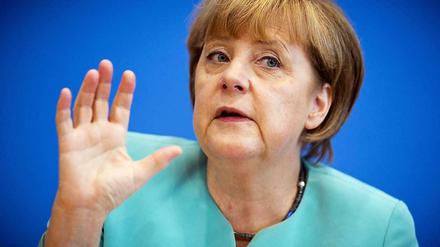 Angela Merkel bei der Bundespressekonferenz in Berlin.