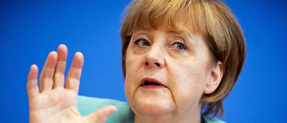 Angela Merkel bei der Bundespressekonferenz in Berlin.