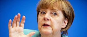 Angela Merkel bei der Bundespressekonferenz in Berlin.