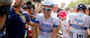 Ohne Schweiß kein Preis: Marcel Kittel nach seinem dritten Etappensieg.