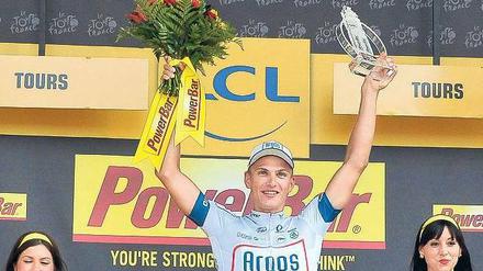 Strahlemann. Marcel Kittel gewann am Donnerstag die zwölfte Etappe der Tour de France – es war bereits der fünfte deutsche Etappensieg in diesem Jahr.