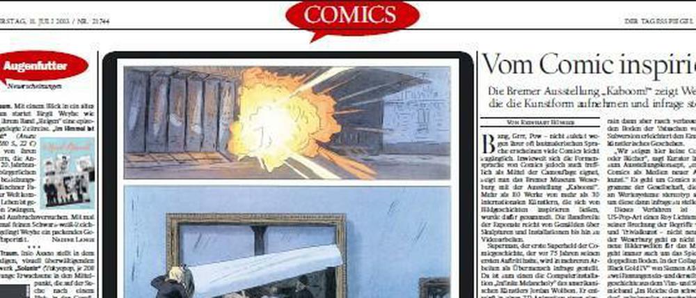 Splashhhh Splosh: Ein - noch unvollständiger - Ausblick auf die Comicseite am Donnerstag.