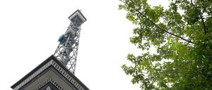 Bis September wird der Funkturm saniert, so lange bleiben Plattform und auch Restaurant geschlossen. An diesem Wochenende ist es noch einmal geöffnet.