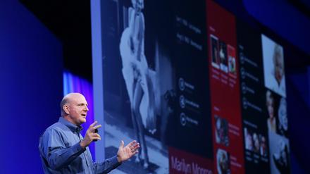 Mehr Sex-Appeal: Microsoft-Chef Steve Ballmer präsentierte in San Francisco die verfeinerte Windows-Version 8.1.