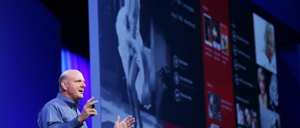 Mehr Sex-Appeal: Microsoft-Chef Steve Ballmer präsentierte in San Francisco die verfeinerte Windows-Version 8.1.