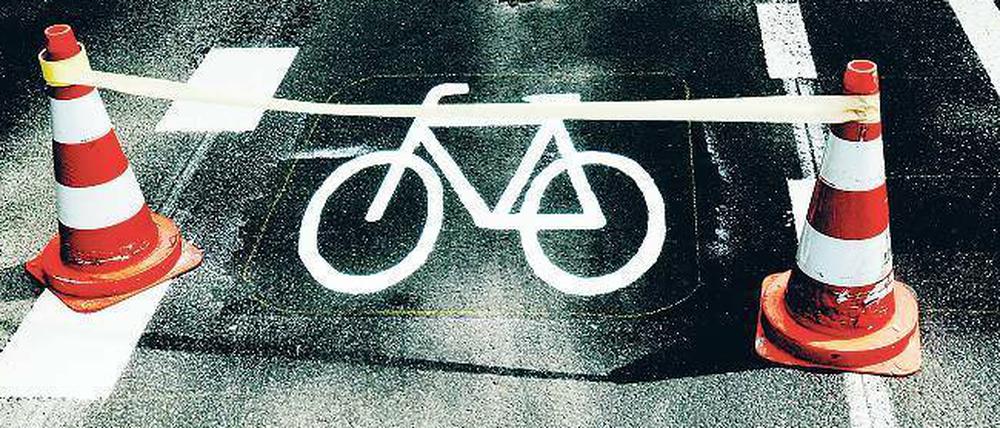 Ausbaufähig. Um stadtweit, wie hier in der Tiergartenstraße, neue Radwege anzulegen, fehlt das Geld.